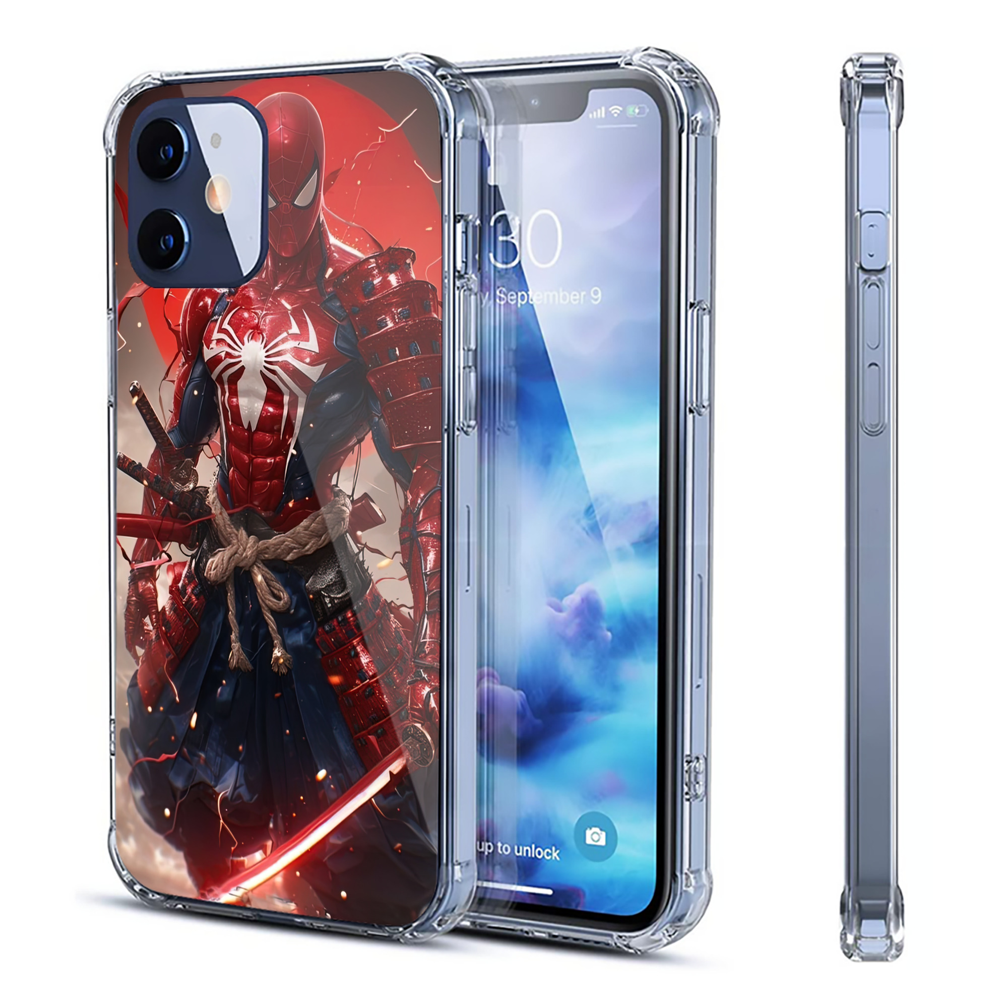 （画像用） Spider Man スパイダーマン 【iPhone 12シリーズ対応】透明スマホケース（クリアソフトケース）